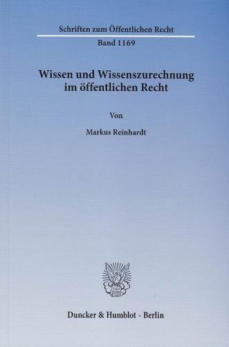 Wissen und Wissenszurechnung im öffentlichen Recht. (Ebook - pdf) 