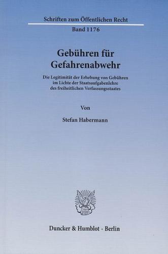 Gebühren für Gefahrenabwehr. (Ebook - pdf) 