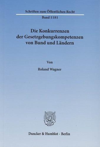 Die Konkurrenzen der Gesetzgebungskompetenzen von Bund und Ländern. (Ebook - pdf) 