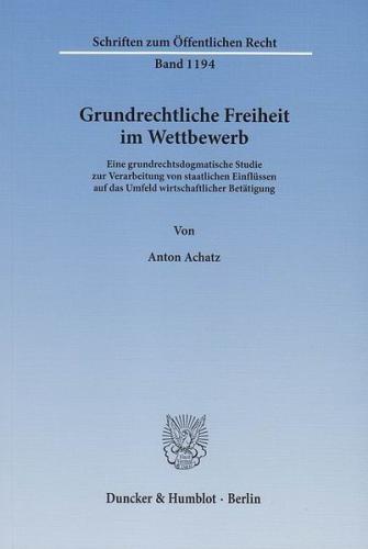 Grundrechtliche Freiheit im Wettbewerb. (Ebook - pdf) 