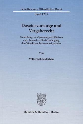 Daseinsvorsorge und Vergaberecht. (Ebook - pdf) 