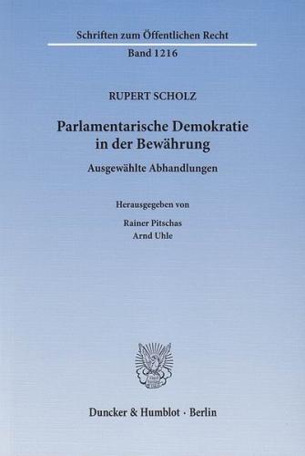 Parlamentarische Demokratie in der Bewährung. (Ebook - pdf) 