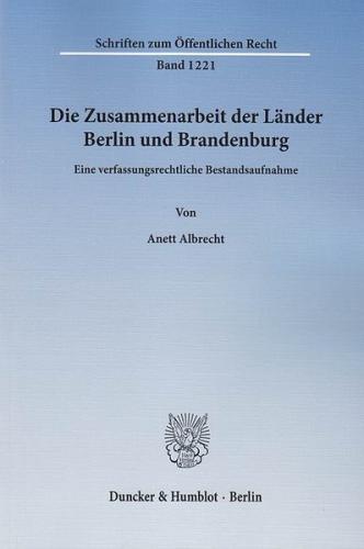 Die Zusammenarbeit der Länder Berlin und Brandenburg. (Ebook - pdf) 