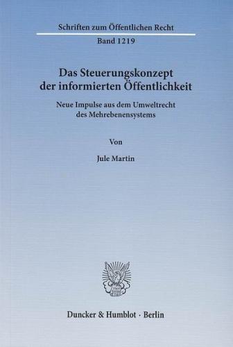 Das Steuerungskonzept der informierten Öffentlichkeit. (Ebook - pdf) 