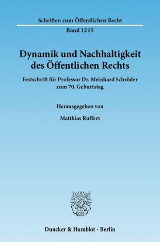 Dynamik und Nachhaltigkeit des Öffentlichen Rechts. (Ebook - pdf) 
