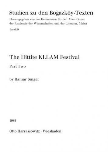 The Hittite KI. LAM Festival 