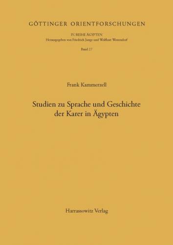 Studien zu Sprache und Geschichte der Karer in Ägypten 