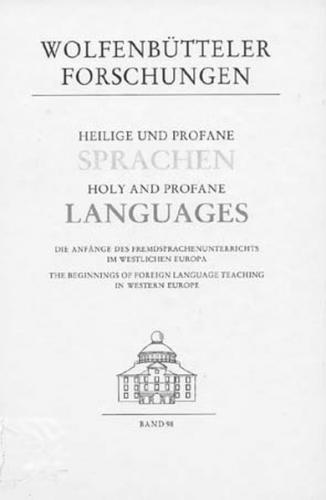 Heilige und profane Sprachen /Holy and profane Languages 