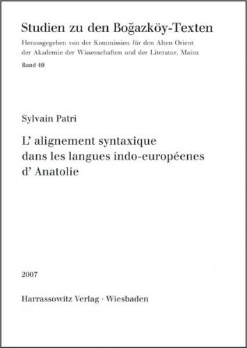 L'alignement syntaxique dans les langues Indo-Européennes d'Anatolie 