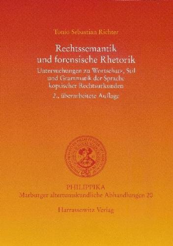 Rechtssemantik und forensische Rhetorik 
