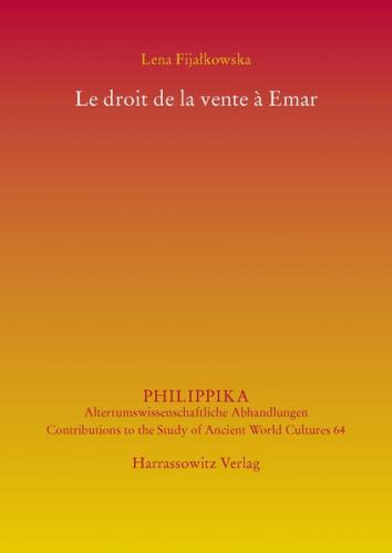 Le droit de la vente à Emar 