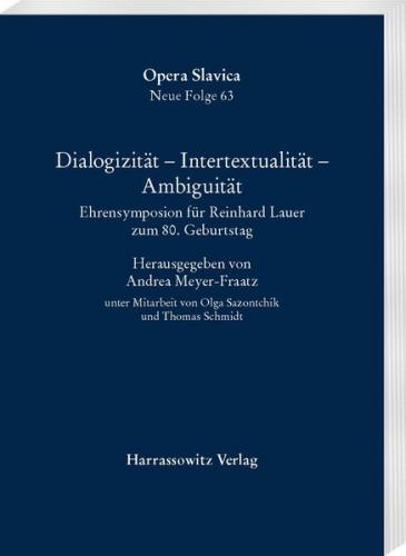 Dialogizität – Intertextualität – Ambiguität 