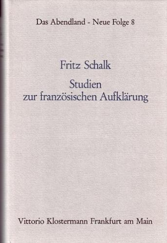 Studien zur französischen Aufklärung 