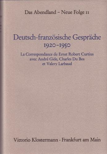 Deutsch-französische Gespräche 1920-1950 