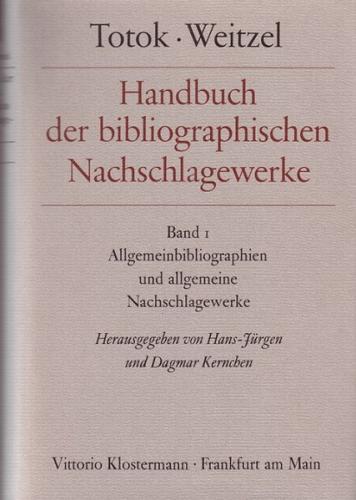 Handbuch der bibliographischen Nachschlagewerke / Handbuch der bibliographischen Nachschlagewerke 