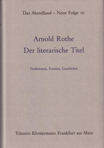 Der literarische Titel 