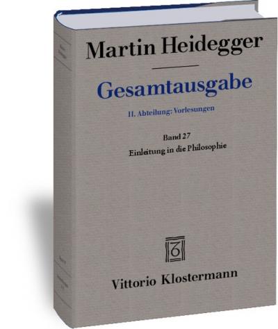 Einleitung in die Philosophie (Wintersemester 1928/29) 