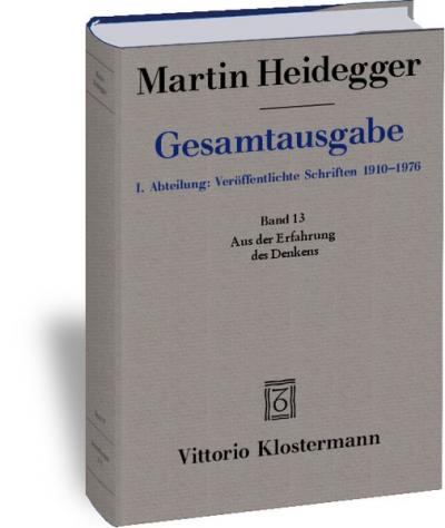 Aus der Erfahrung des Denkens (1910-1976) 