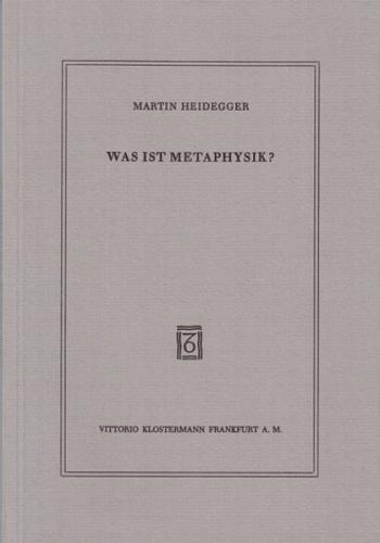 Was ist Metaphysik? 