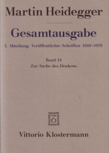 Zur Sache des Denkens (1962-1964) 