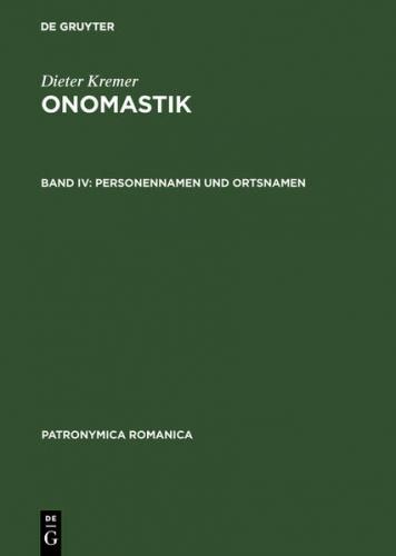Personennamen und Ortsnamen 
