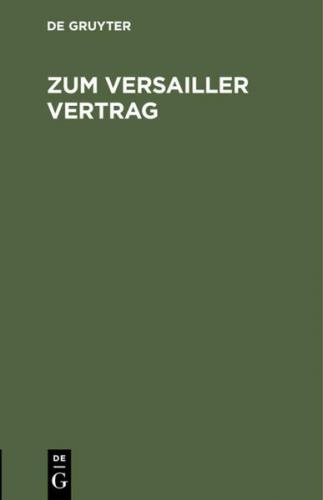 Zum Versailler Vertrag (Ebook - pdf) 