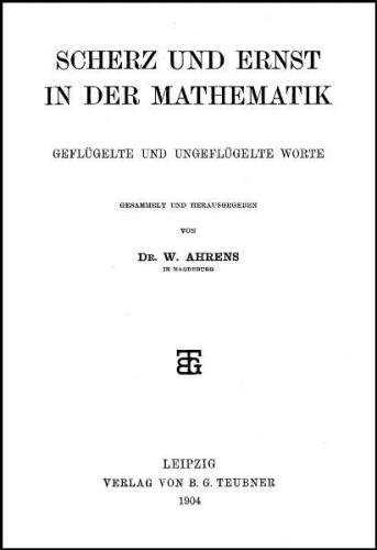 Scherz und Ernst in der Mathematik 