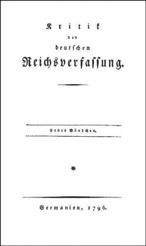 Kritik der deutschen Reichsverfassung 