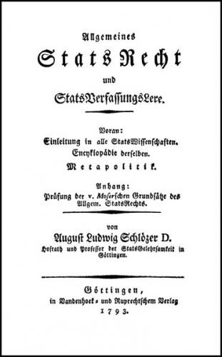 Allgemeines StatsRecht und StatsVerfassungsLere 
