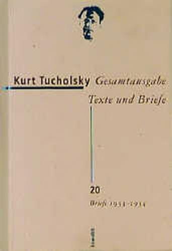 Gesamtausgabe Texte und Briefe 20 