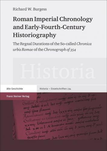 Roman Imperial Chronology and Early-Fourth-Century Historiography 