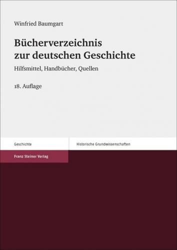 Bücherverzeichnis zur deutschen Geschichte 