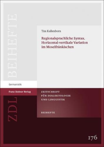 Regionalsprachliche Syntax. Horizontal-vertikale Variation im Moselfränkischen (Ebook - pdf) 