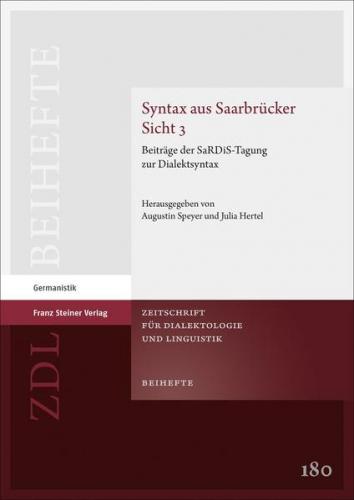 Syntax aus Saarbrücker Sicht 3 (Ebook - pdf) 