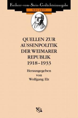 Quellen zur Außenpolitik der Weimarer Republik 
