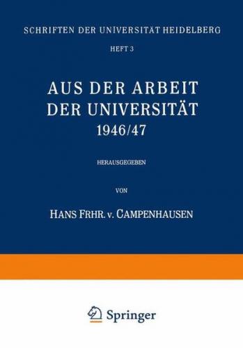 Aus der Arbeit der Universität 1946/47 