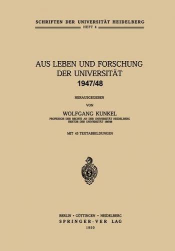 Aus Leben und Forschung der Universität 1947/48 