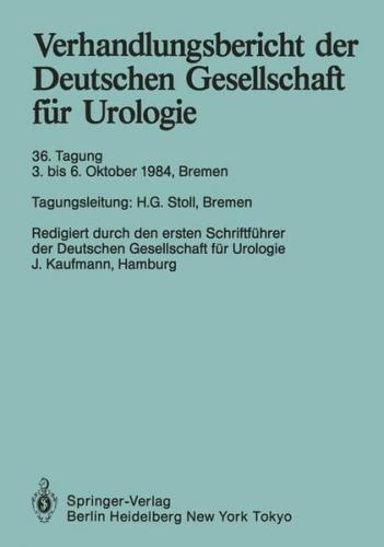 Verhandlungsbericht der Deutschen Gesellschaft für Urologie 