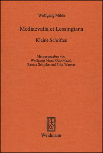 Mediaevalia et Lessingiana 