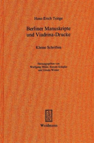 Berliner Manuskripte und Viadrina-Drucke 