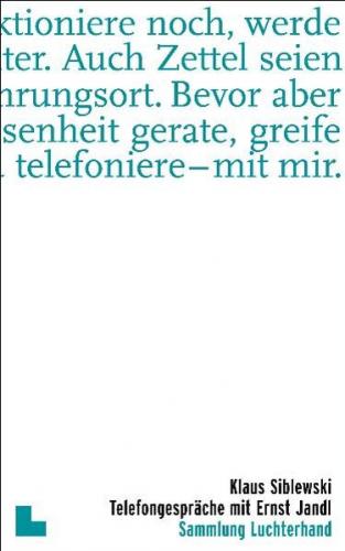 Telefongespräche mit Ernst Jandl 