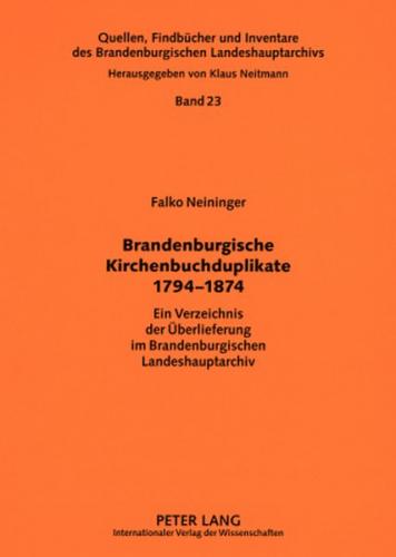 Brandenburgische Kirchenbuchduplikate 1794-1874 