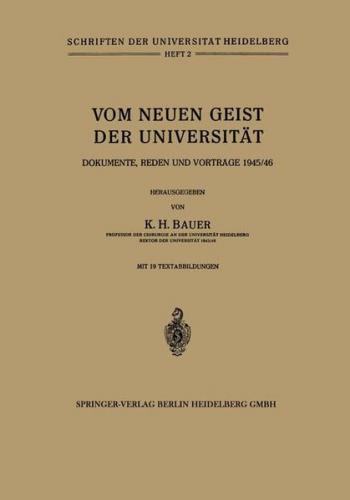 Vom Neuen Geist der Universität 