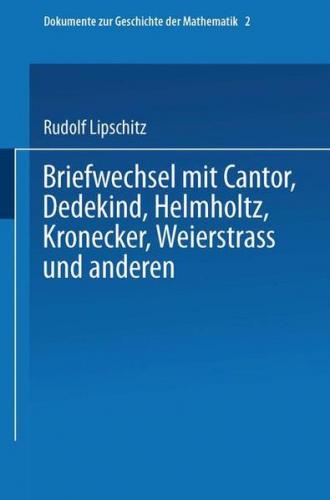 Briefwechsel mit Cantor, Dedekind, Helmholtz, Kronecker, Weierstrass und anderen (Ebook - pdf) 