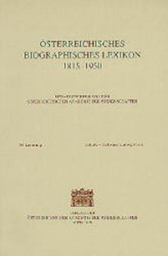 Österreichisches Biographisches Lexikon 1815-1950 / Österreichisches Biographisches Lexikon 1815-1950 