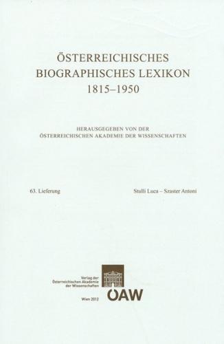 Österreichisches Biographisches Lexikon 1815-1950 / Österreichisches Biographisches Lexikon 1815-1950 
