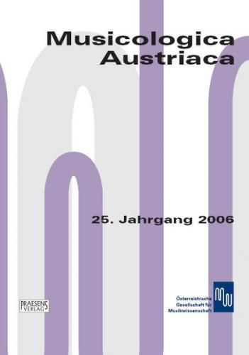 Musicologica Austriaca. Jahresschrift der Österreichischen Gesellschaft... / Die Vorstellung von Musik in Malerei und Dichtung 