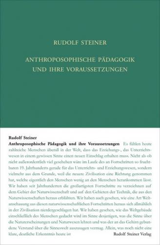 Anthroposophische Pädagogik und ihre Voraussetzungen 