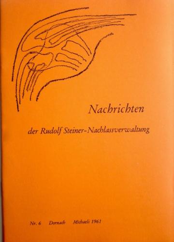 Beiträge zur Rudolf Steiner Gesamtausgabe, Heft 6 