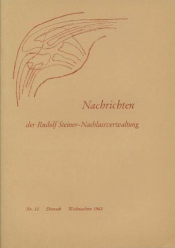 Beiträge zur Rudolf Steiner Gesamtausgabe, Heft 11 
